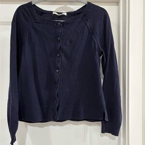 Navy Blue Knit cardigan LOFT Large